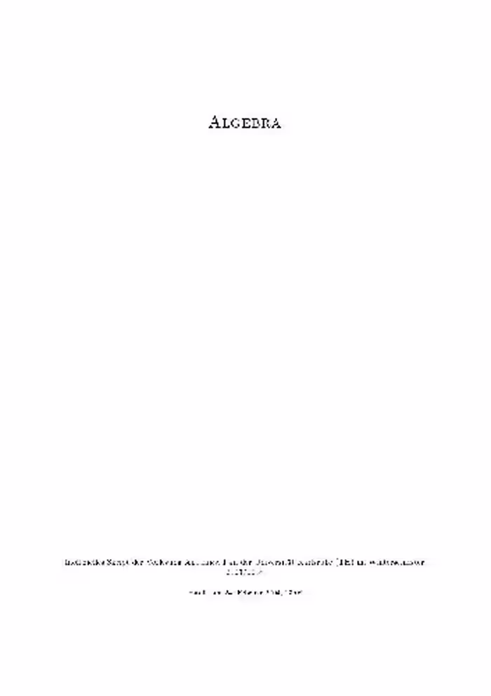 خرید و دانلود نسخه کامل کتاب Algebra 005