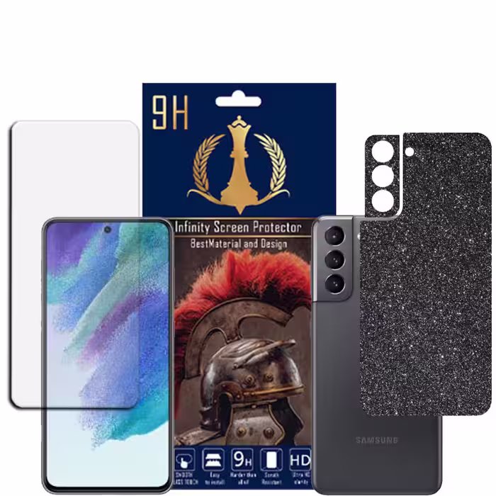 برچسب پوششی اینفینیتی مدل PRO MAX مناسب برای گوشی موبایل سامسونگ GALAXY S21 به همراه محافظ صفحه نمایش