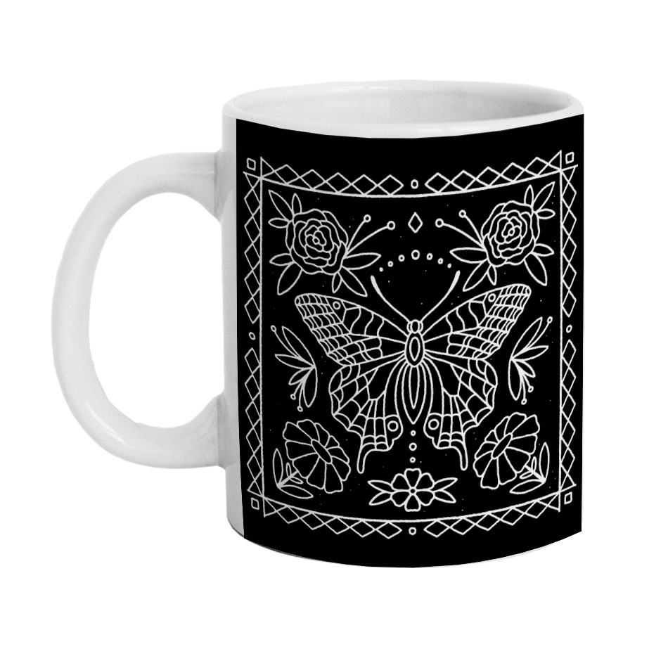 ماگ دارلی طرح مینیمال پروانه مدل M1455