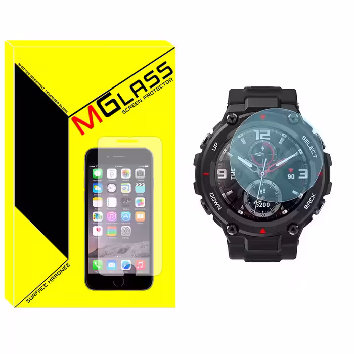 محافظ صفحه نمایش شیشه‌ای ام‌گلس مدل Glass-MG مناسب برای ساعت هوشمند امیزفیت T-Rex pro | کالا برتری
