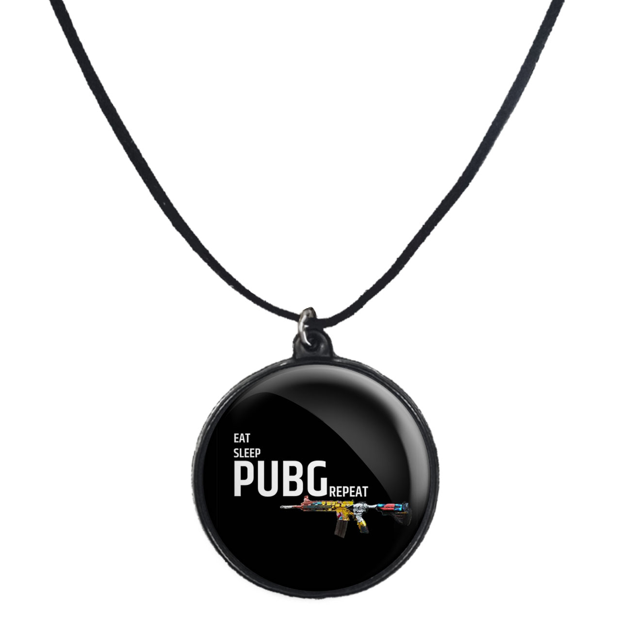 گردنبند پرمانه طرح PUBG کد pmb.27986 مدل دو طرفه