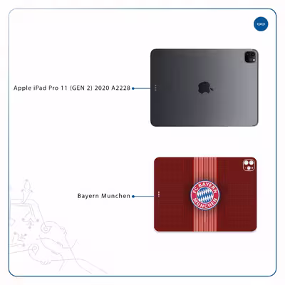 برچسب پوششی ماهوت مدل Bayern-Munchen مناسب برای تبلت اپل iPad Pro 11 (GEN 2) 2020 A2228