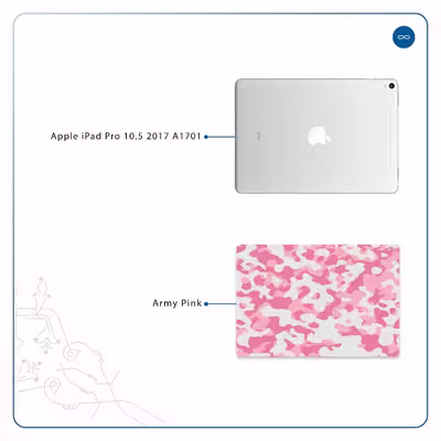 برچسب پوششی ماهوت مدل Army-Pink مناسب برای تبلت اپل iPad Pro 10.5 2017 A1701