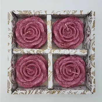 شمع گل 4 تایی اکلیلی کالباسی