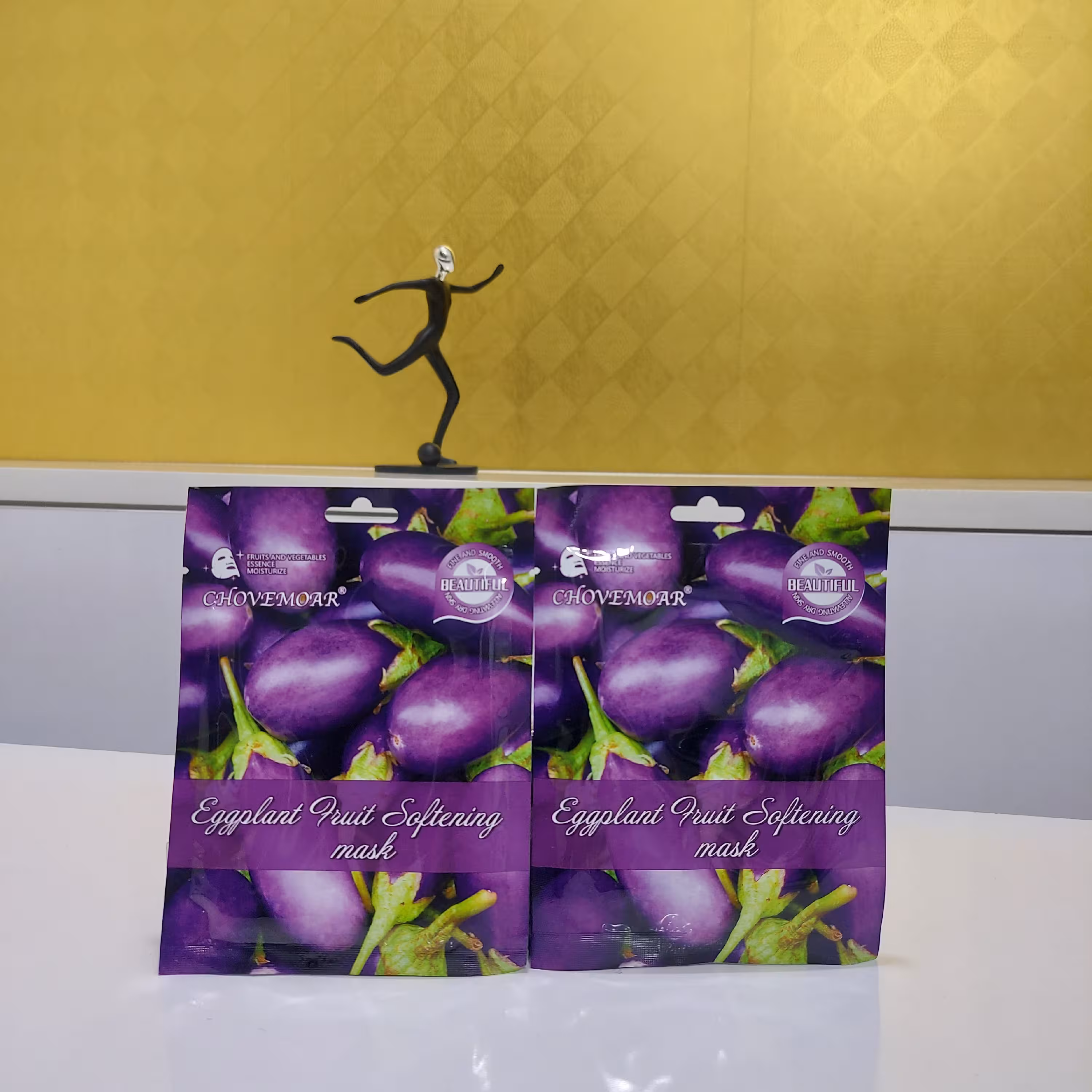 ماسک ورقه ای صورت بامجان CHOVEMOAR با جذب فوق العاده و بدون حساسیت 