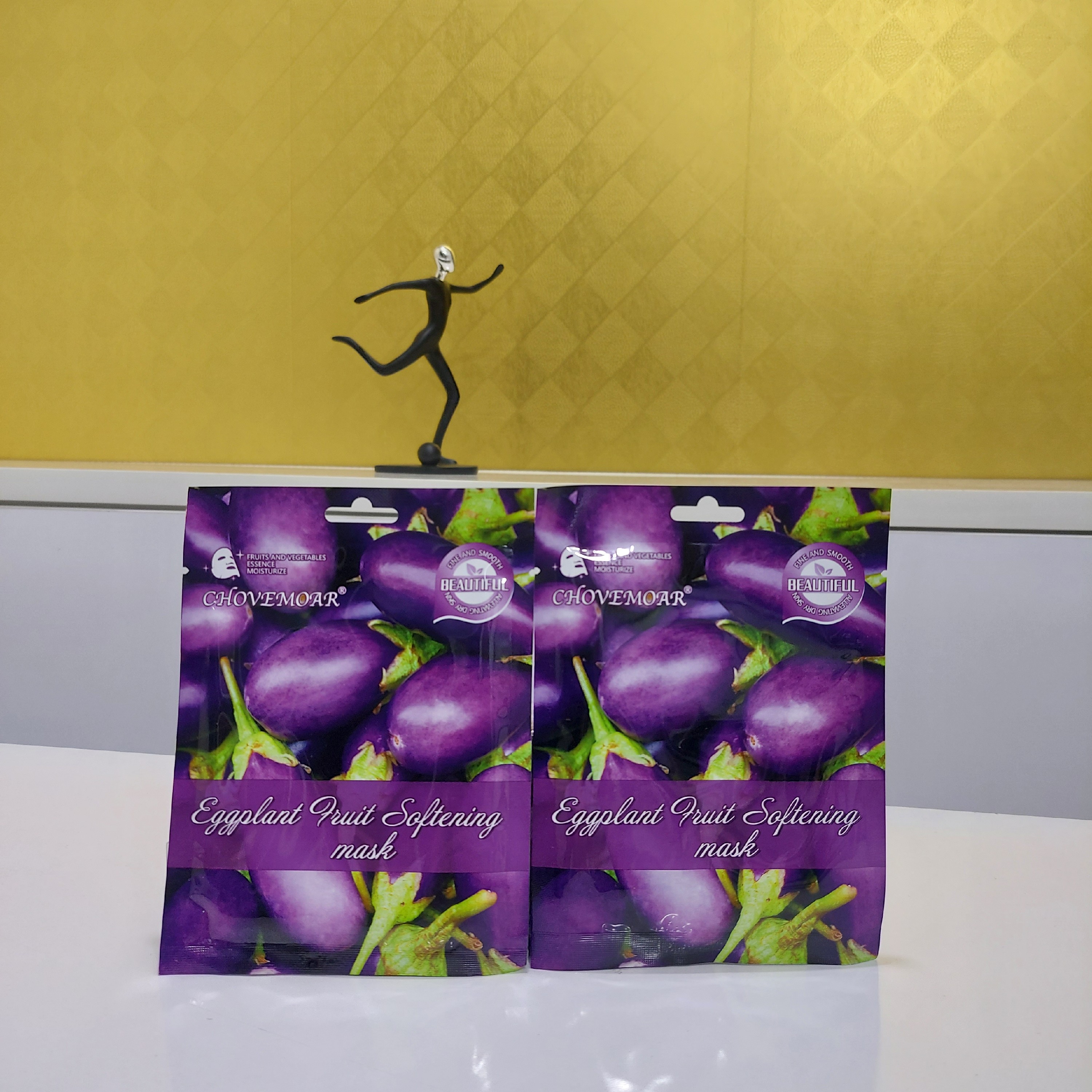 ماسک ورقه ای صورت بامجان CHOVEMOAR با جذب فوق العاده و بدون حساسیت 