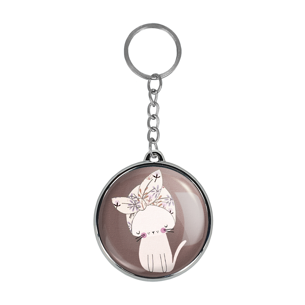 جاکلیدی خندالو طرح گربه مدل دوطرفه کد 51175198