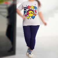 تیشرت و شلوار نخی سایز 46 تا 52 طرحهای متنوع و تنخور عالی