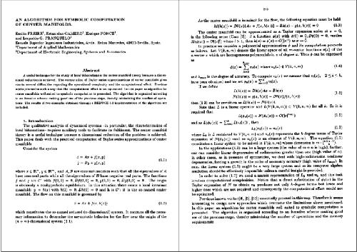 خرید و دانلود نسخه کامل کتاب Symbolic computation of center manifolds