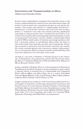 خرید و دانلود نسخه کامل کتاب Intervention and Transnationalism in Africa: Global-Local Networks of Power