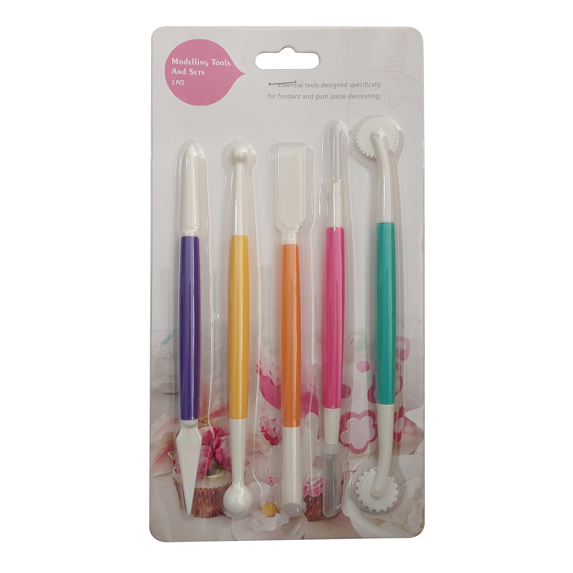 ابزار تزیین فوندانت مدل pe696 مجموعه 5 عددی