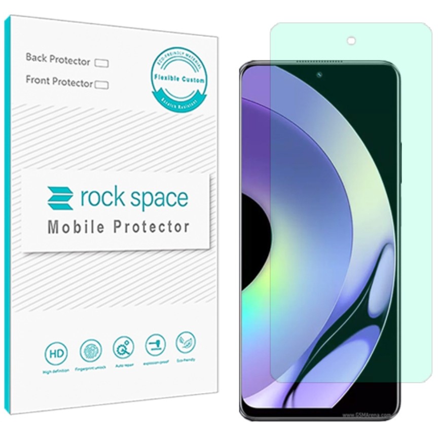 گلس   ریلمی 10 PRO  مدل نانو هیدروژل گرین لایت برند راک اسپیس   