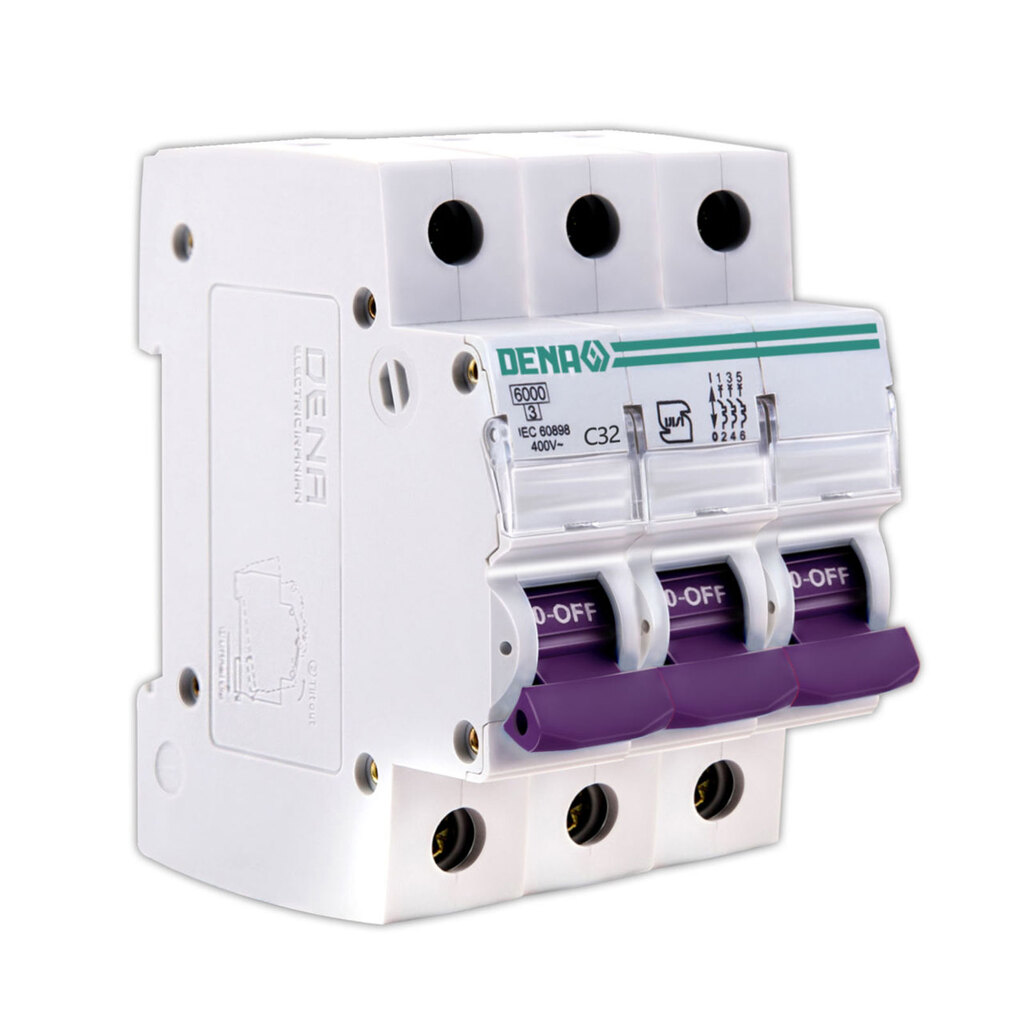 فیوز مینیاتوری سه پل 32 آمپر دنا الکتریک مدل C32-6K-3P