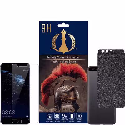 برچسب پوششی اینفینیتی مدل PRO MAX مناسب برای گوشی موبایل هوآوی P10 PLUS به همراه محافظ صفحه نمایش
