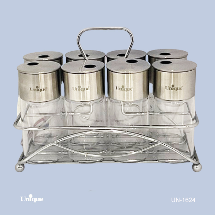 بانکه ادویه 6 عددی استیل یونیک کد محصول: UN-1626