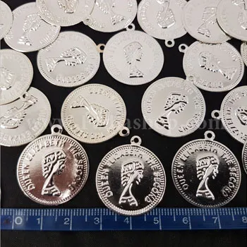 سکه دوختنی نقره ای سایز 25