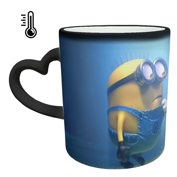 ماگ حرارتی مدل دسته قلبی طرح مینیون کد 30