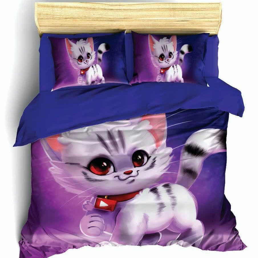 روتختی سه بعدی مدل گربه ملوس یکنفره  5 تکه