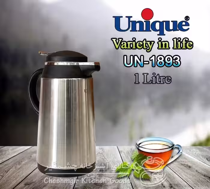 فلاسک 1 لیتری استیل داخل شیشه یونیک کد UN_1893
