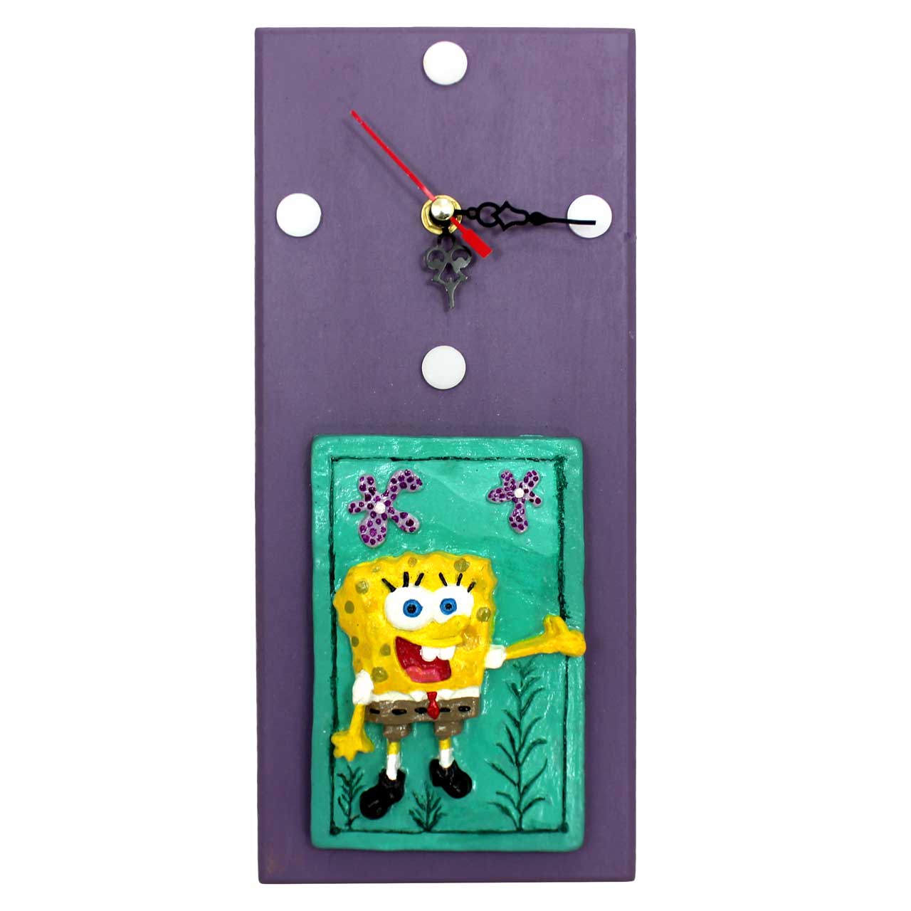 ساعت دیواری طرح باب اسفنجی