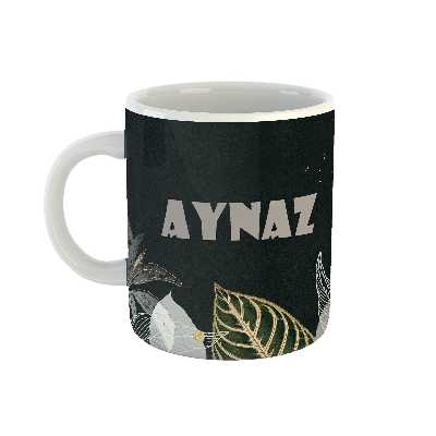 ماگ طرح اسم آیناز مدل برگ کد 421