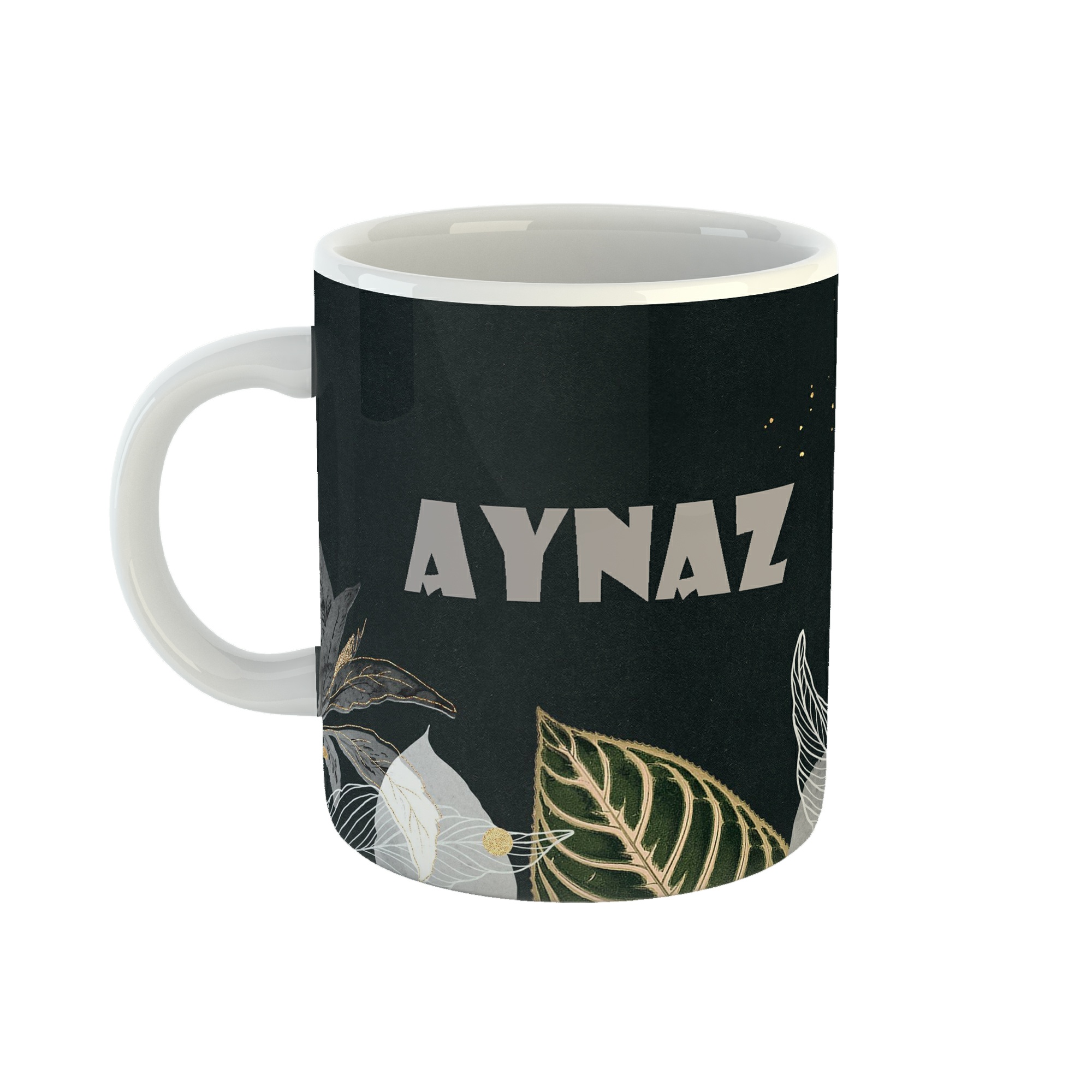 ماگ طرح اسم آیناز مدل برگ کد 421