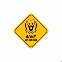 برچسب بدنه خودرو گراسیپا طرح بیبی آن بورد مدل کودک و صندلی خودرو