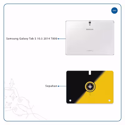 برچسب پوششی ماهوت مدل Sepahan مناسب برای تبلت سامسونگ Galaxy Tab S 10.5 2014 T800