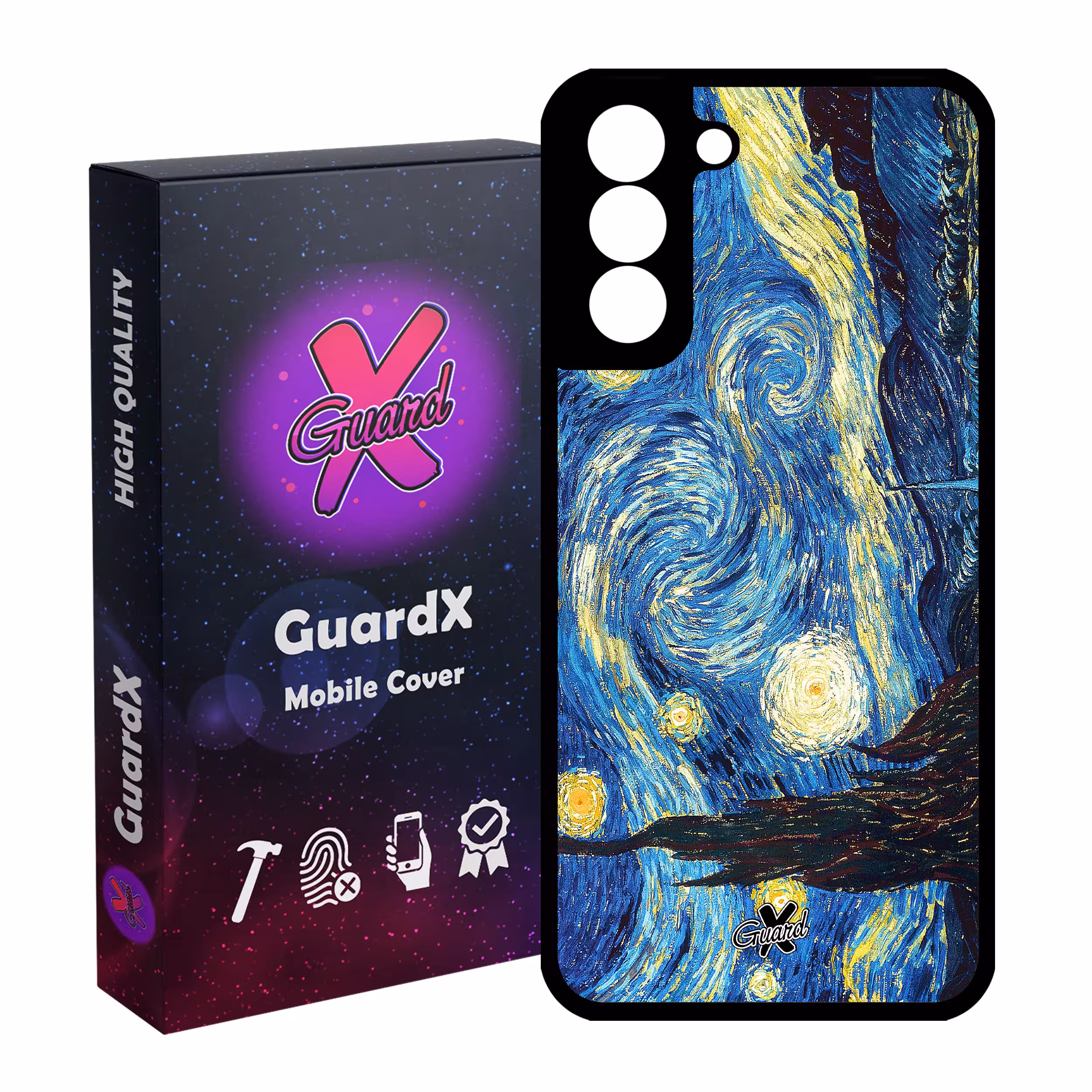 کاور گارد ایکس طرح Starry Night مدل Glass10110 مناسب برای گوشی موبایل سامسونگ Galaxy S21