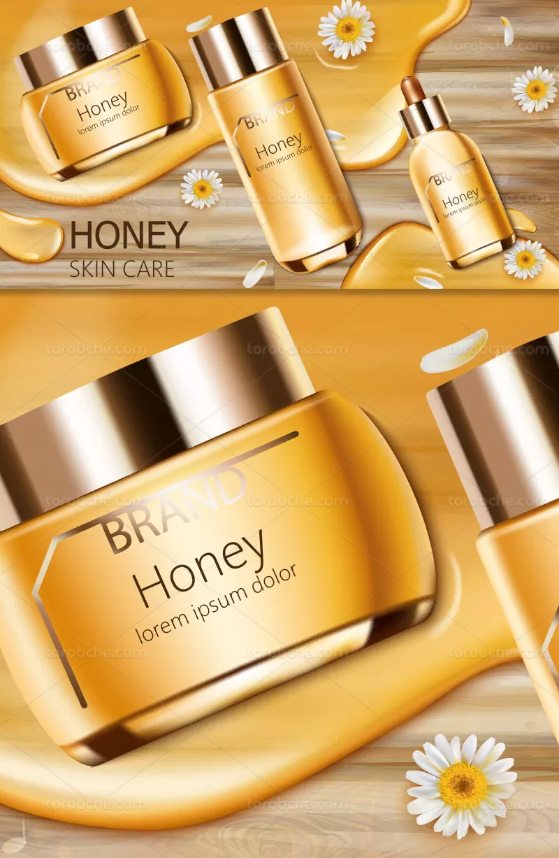 وکتور کرم مراقبت از پوست تبلیغاتی | گرافیک با طعم تربچه