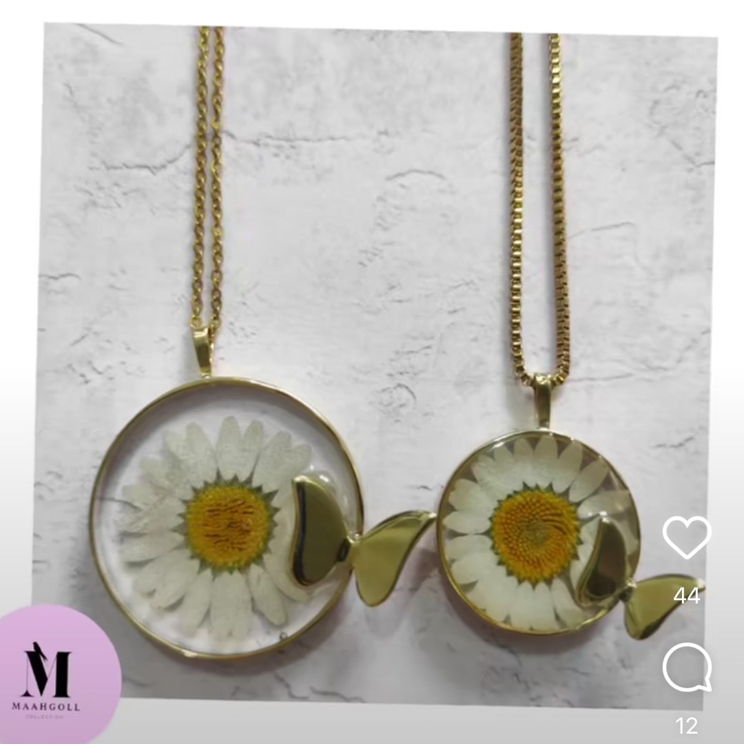 گردنبند رزینی با زنجیرو ارسال رایگان