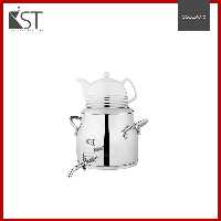 کتری استیل با  قوری مدل گلابی برندKST کد 4010S