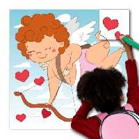 کاردستی نقاشی غول پیکر« فرشته ی عاشق»