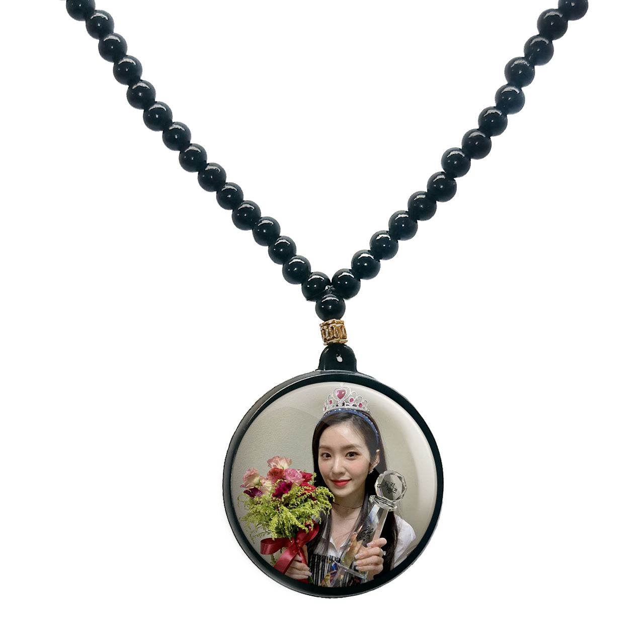 گردنبند پرمانه طرح red velvet کد pmd.12475 مدل دو طرفه