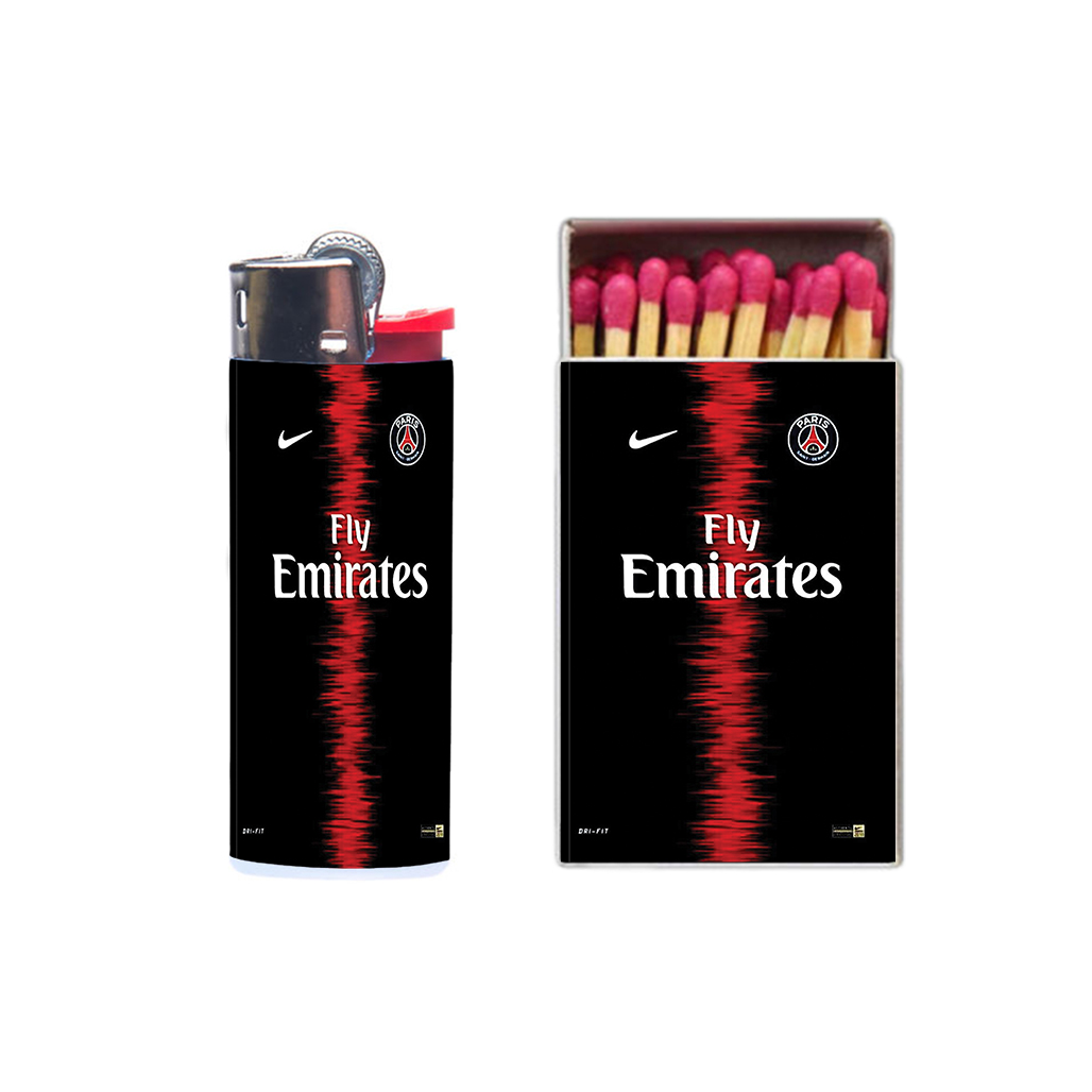 فندک مدل پاریسن ژرمن  کد 670 به همراه کبریت