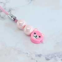 آویز موبایل فانتزی طرح حیوانات کد CBP-192 - صورتی