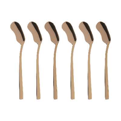 قاشق بستنی خوری ناب استیل مدل فلورانس پی وی دی بسته 6 عددی