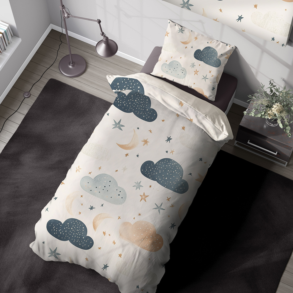 روتختی اتاق کودک طرح ابر و ستاره HQ-3268