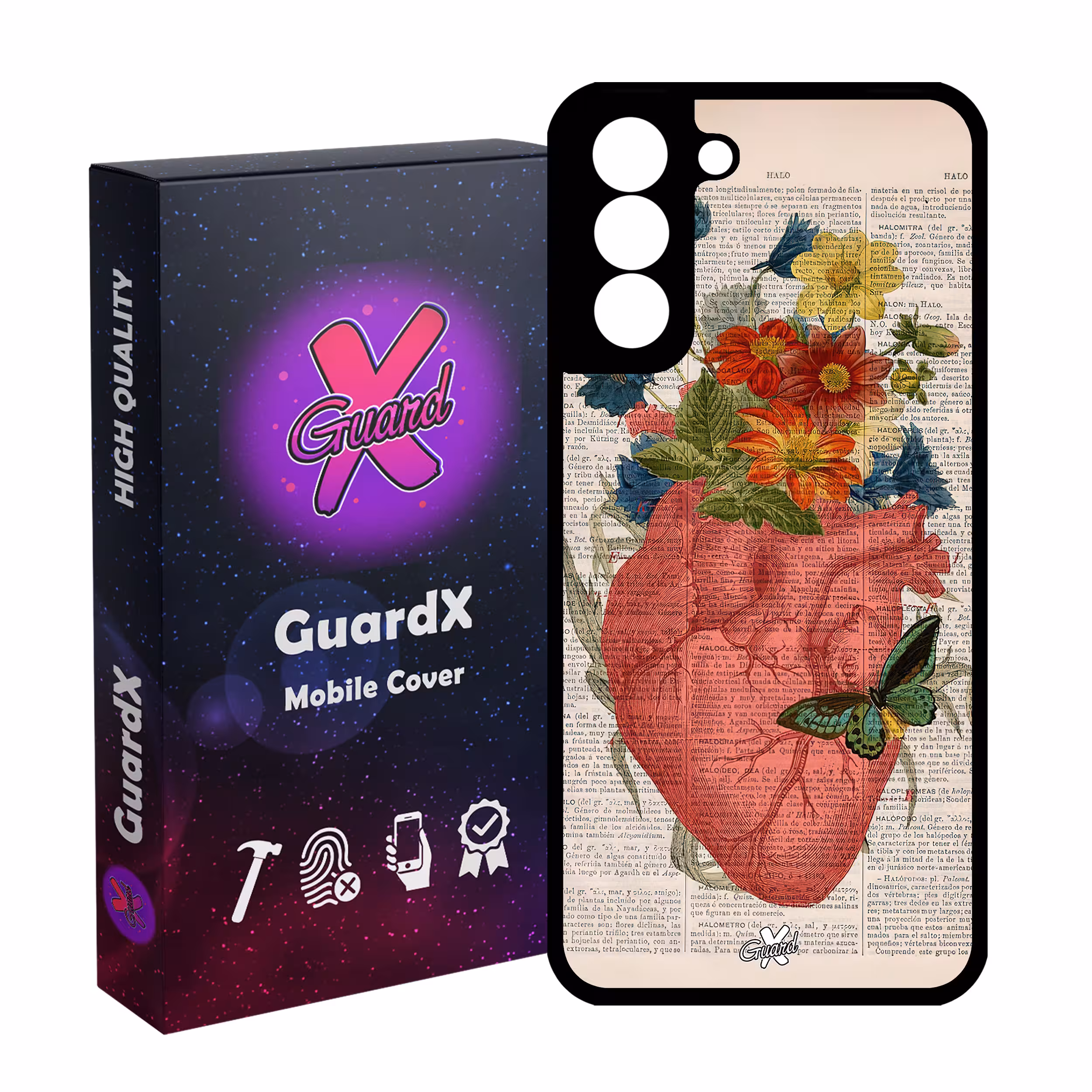 کاور گارد ایکس طرح قلب مدل Glass10505 مناسب برای گوشی موبایل سامسونگ Galaxy S21 FE
