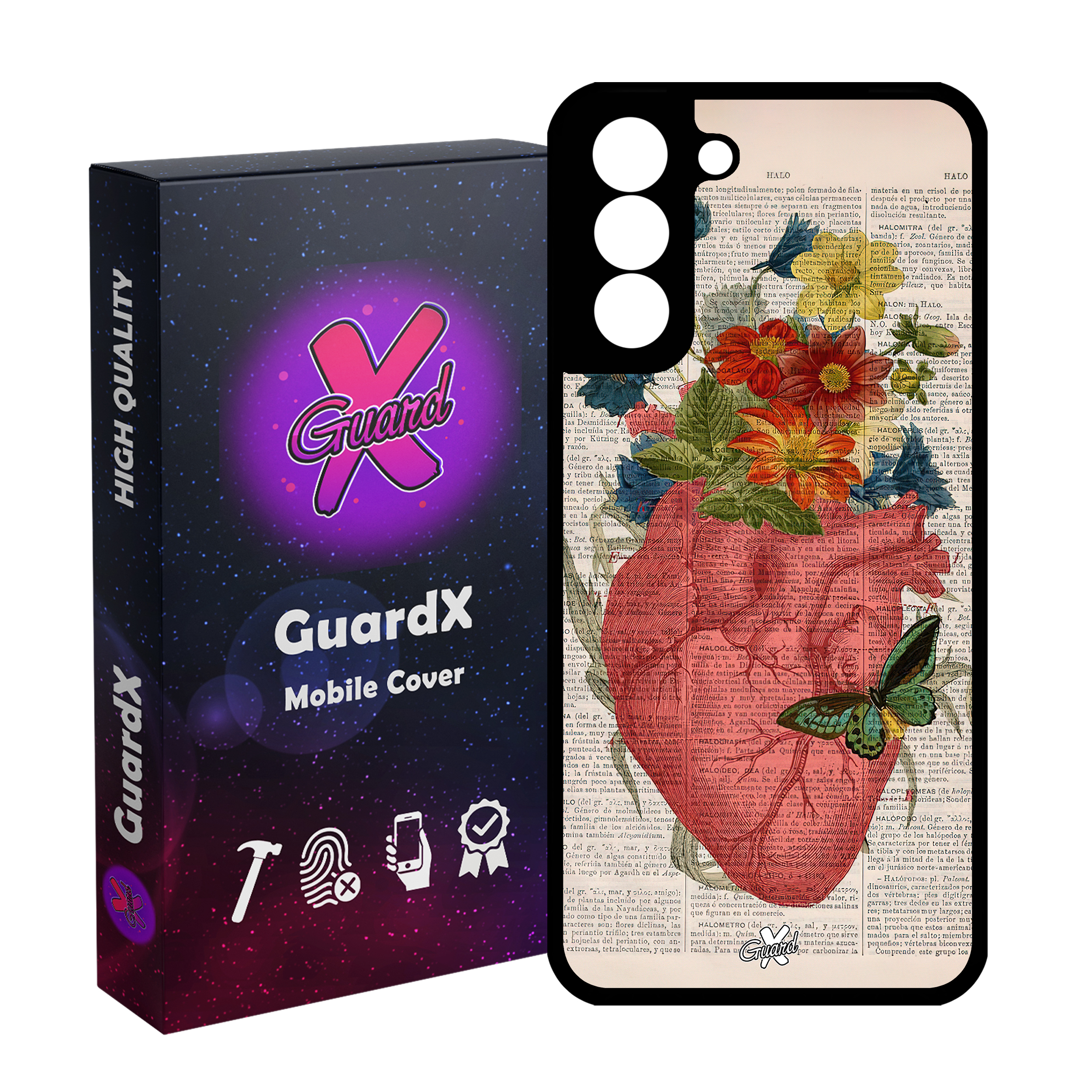 کاور گارد ایکس طرح قلب مدل Glass10505 مناسب برای گوشی موبایل سامسونگ Galaxy S21 FE