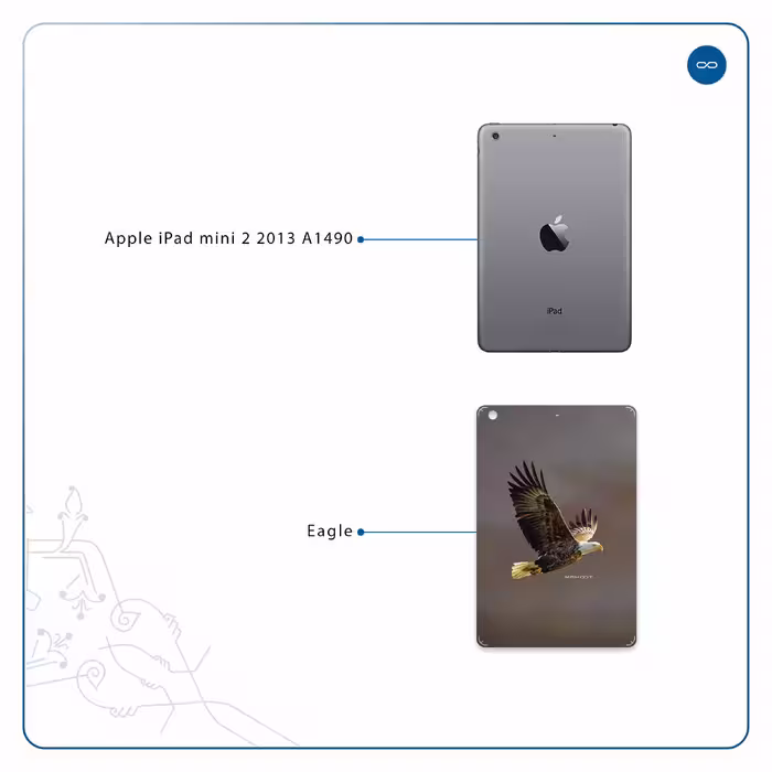 برچسب پوششی ماهوت مدل Eagle مناسب برای تبلت اپل iPad mini 2 2013 A1490