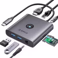 هاب تایپ‌سی 8 پورت اوریکو FAX3-8PM-GY-EP