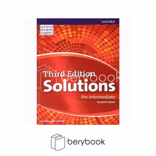 oxford / solutions / pre-intermediate / دو جلدی / قرمز رنگ
