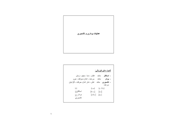 جزوه: عملیات برداری و تانسوری 🖊ارسالی اعضا 🏛 دانشگاه شهید بهشتی - کتابخانه مجازی واتیکان