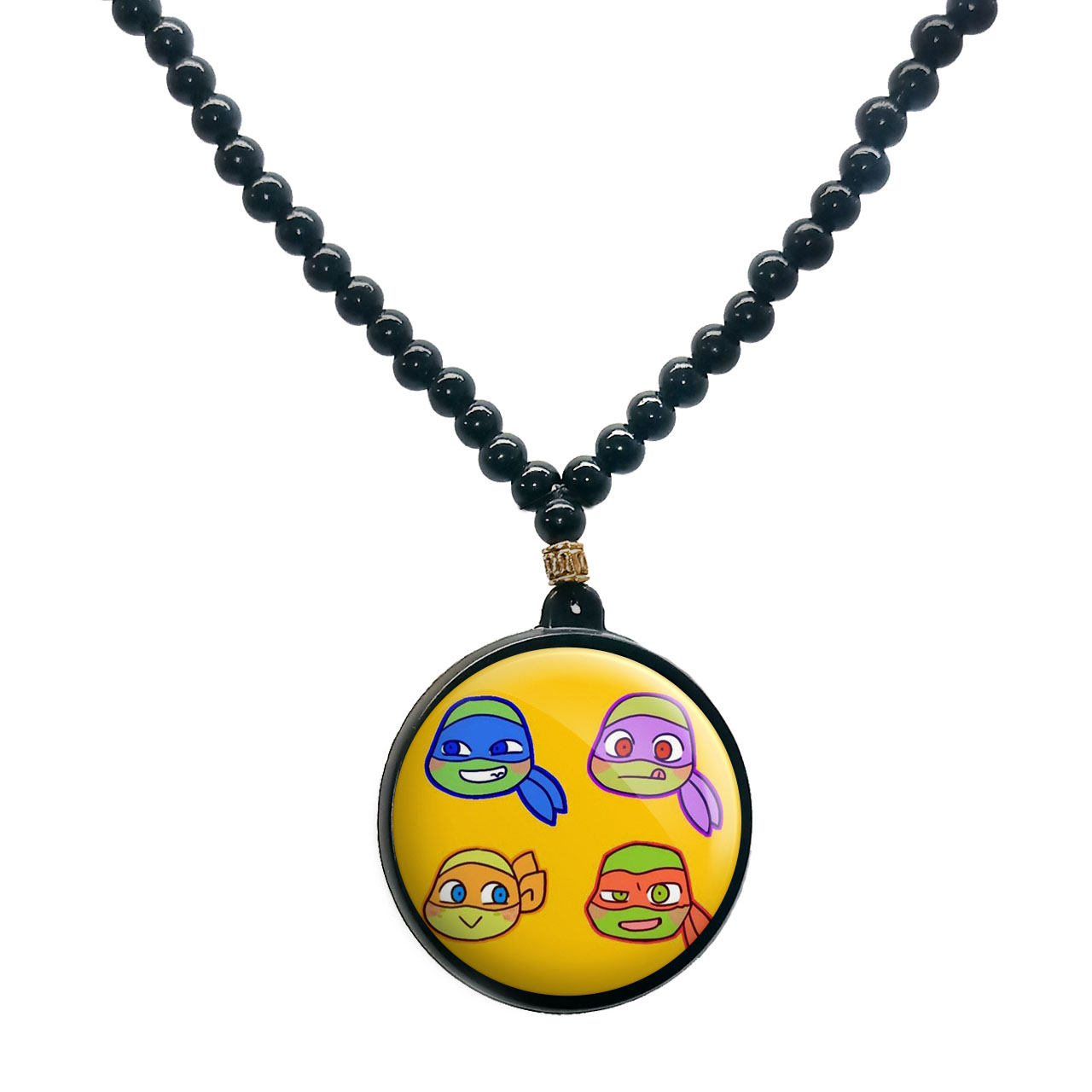 گردنبند پرمانه طرح لاکپشت‌های نینجا کد pmd.9888 مدل دو طرفه