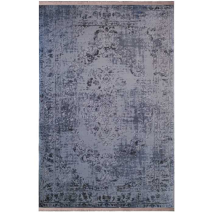 فرش ماشینی زمرد مشهد طرح پتینه کد TA105 زمینه طوسی