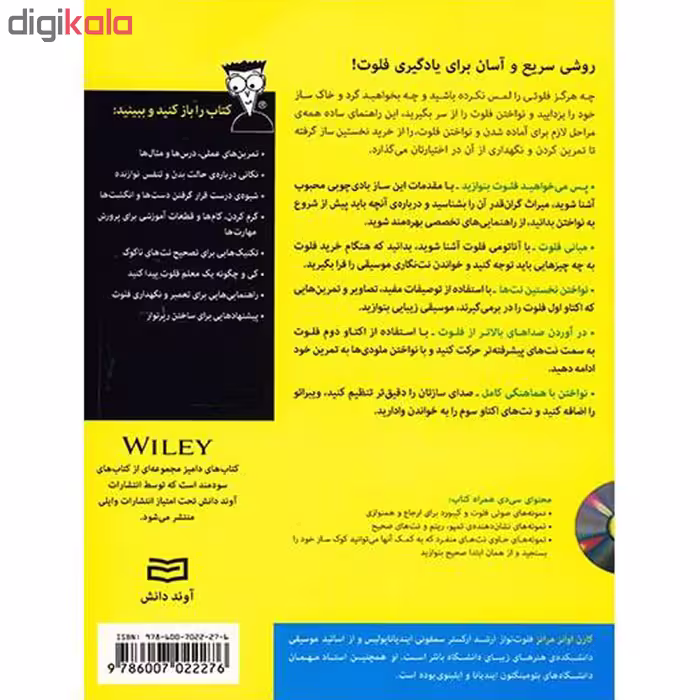 کتاب فلوت دامیز for dummies اثر کارن اوانز مراتز انتشارات آوند دانش