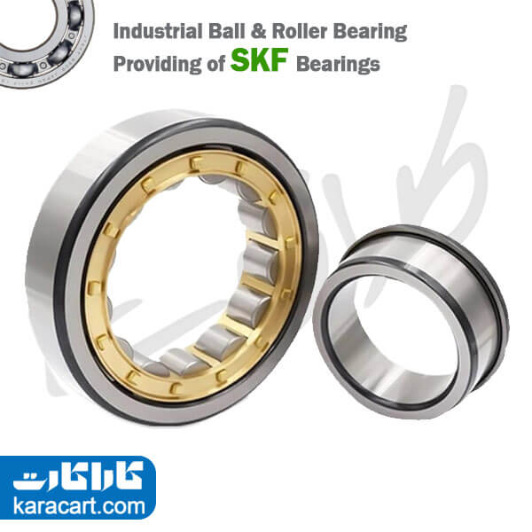 رولبرینگ استوانه ای NJ210 ECJ SKF اصلی (سبد برنجی)