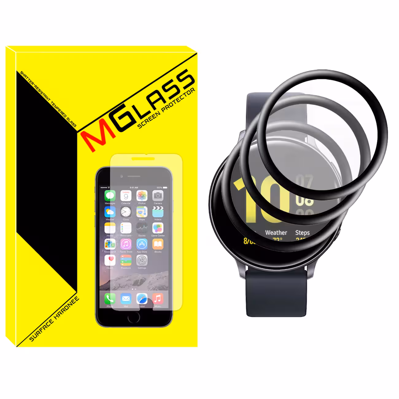محافظ صفحه نمایش نانو ام گلس مدل NMG مناسب برای ساعت هوشمند سامسونگ Watch Active 44mm بسته سه عددی