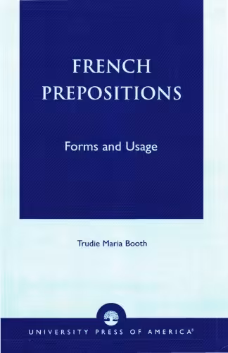 خرید و دانلود نسخه کامل کتاب French Prepositions: Forms and Usage